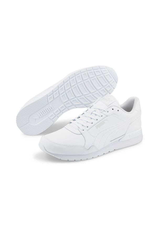 Puma - Buty sportowe ST Runner v3 L PUMA White Gray Violet. Kolor: wielokolorowy, fioletowy, biały, szary. Materiał: mesh. Sport: turystyka piesza