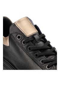 Czarne Sneakersy Armodo Modne Obuwie Damskie Na Platformie. Zapięcie: sznurówki. Kolor: czarny. Materiał: jeans, skóra. Obcas: na platformie. Sport: turystyka piesza #5