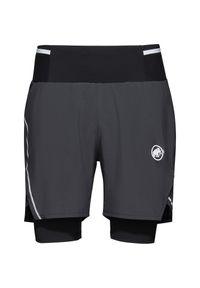 Spodenki do biegania męskie Mammut Aenergy TR 2 in 1 Shorts. Kolor: czarny. Sport: turystyka piesza