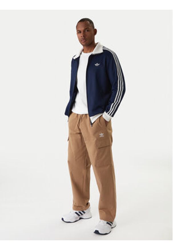 Adidas - adidas Bluza adicolor Classic KE3526 Granatowy Slim Fit. Kolor: niebieski. Materiał: syntetyk, bawełna