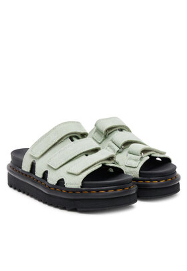 Dr. Martens Klapki Raine DM40521300 Zielony. Kolor: zielony. Materiał: zamsz, skóra