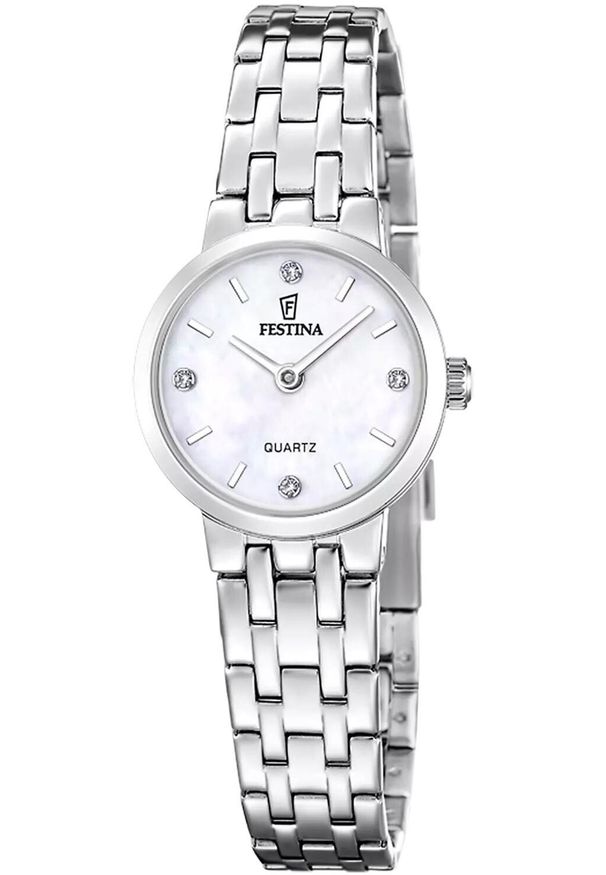 Zegarek Festina Zegarek damski Festina F20746-1 CYRKONIE srebrny. Kolor: srebrny