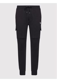 Polo Ralph Lauren Spodnie dresowe 710860590001 Czarny Regular Fit. Kolor: czarny. Materiał: dresówka, bawełna #5