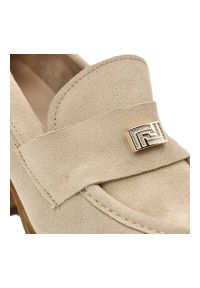 Beżowe Półbuty Armodo Eleganckie Obuwie Na Obcasie. Okazja: na spotkanie biznesowe. Zapięcie: klamry. Kolor: beżowy. Materiał: zamsz. Obcas: na obcasie. Styl: elegancki. Wysokość obcasa: średni #7