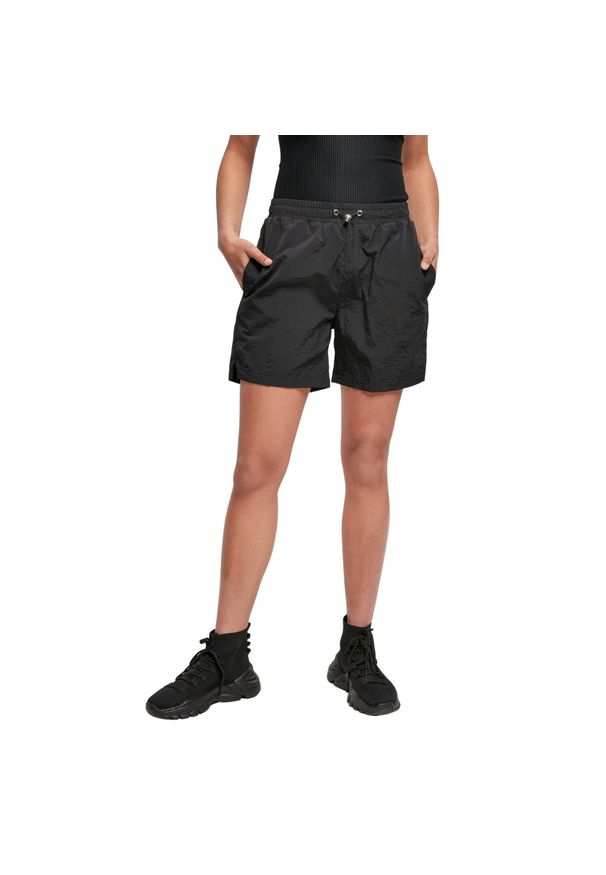 Szorty nylon froissé femme Urban Classics. Kolor: czarny. Materiał: nylon. Długość: krótkie. Sezon: lato