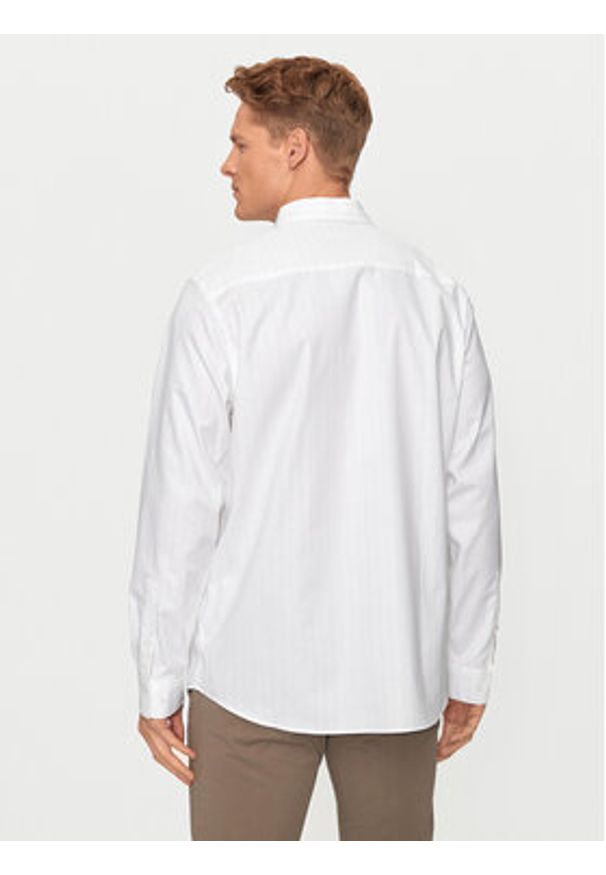 Calvin Klein Koszula K10K113211 Biały Slim Fit. Kolor: biały. Materiał: bawełna