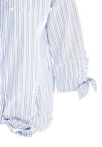 Born2be - Granatowa Koszula Stripy Pearled. Kolor: niebieski. Wzór: paski, aplikacja. Styl: klasyczny, elegancki #6