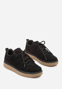 Born2be - Czarne Sneakersy na Kauczukowej Podeszwie Lurrive. Kolor: czarny. Materiał: kauczuk #5