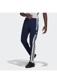 Adidas - Spodnie piłkarskie męskie adidas Squadra 21 Training Pant. Kolor: biały, wielokolorowy, niebieski. Sport: piłka nożna
