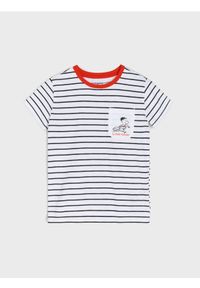 Sinsay - Bawełniana koszulka w paski Le Petit Nicolas - biały. Kolor: biały. Materiał: bawełna. Wzór: paski #1