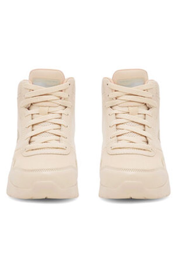 skechers - Skechers Sneakersy 66666321 Beżowy. Kolor: beżowy. Materiał: skóra