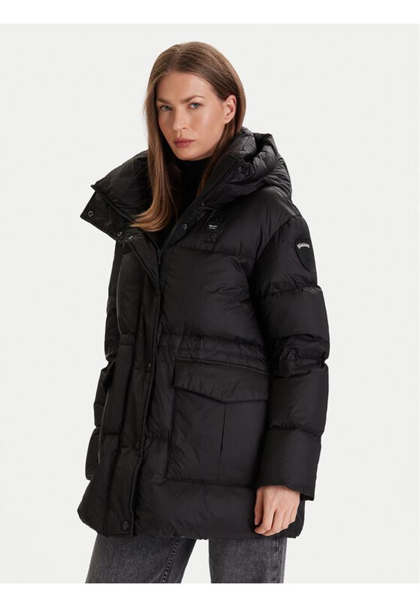Blauer Kurtka puchowa 25WBLDB03175 Czarny Regular Fit. Kolor: czarny. Materiał: syntetyk