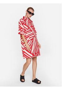 Seidensticker Sukienka codzienna 60.135012 Czerwony Regular Fit. Okazja: na co dzień. Kolor: czerwony. Materiał: bawełna. Typ sukienki: proste. Styl: casual #4