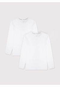 Pako Lorente - PAKO LORENTE – Męski longsleeve w białym kolorze, dwupak. Kolor: biały, czarny. Materiał: bawełna, elastan. Długość rękawa: długi rękaw. Długość: długie. Wzór: gładki