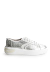 Geox Sneakersy "Ottaya" | D92BYE000CF | Ottaya | Kobieta | Srebrny. Nosek buta: okrągły. Kolor: srebrny. Materiał: skóra