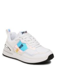 Just Cavalli Sneakersy 74RB3SD1 Biały. Kolor: biały. Materiał: skóra