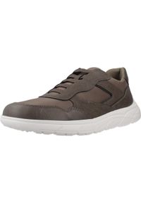 Geox - Buty GEOX U PORTELLO Brązowy. Kolor: brązowy. Materiał: tkanina, syntetyk #1