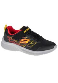 skechers - Buty do chodzenia chłopięce, Skechers Microspec Texlor. Zapięcie: rzepy. Kolor: czarny. Materiał: materiał, syntetyk, tkanina. Szerokość cholewki: normalna. Sport: turystyka piesza