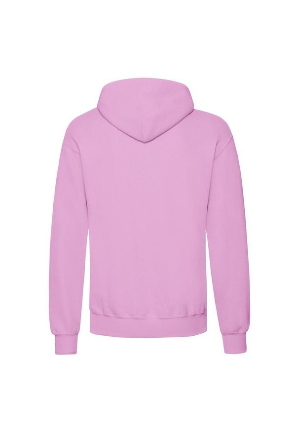 FRUIT OF THE LOOM - Męska Klasyczna Bluza Z Kapturem. Typ kołnierza: kaptur. Kolor: różowy