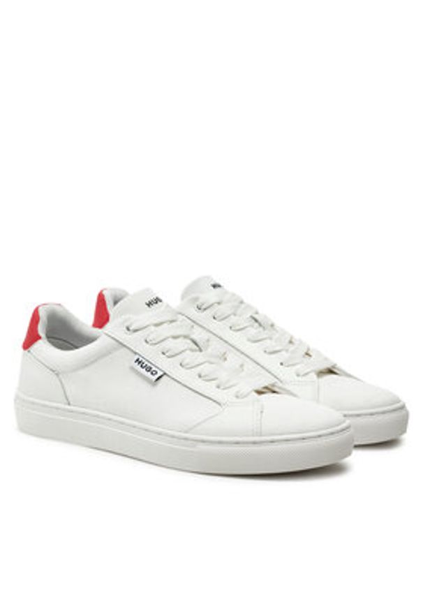 Hugo Sneakersy Morrie 50536361 10269776 01 Biały. Kolor: biały. Materiał: materiał