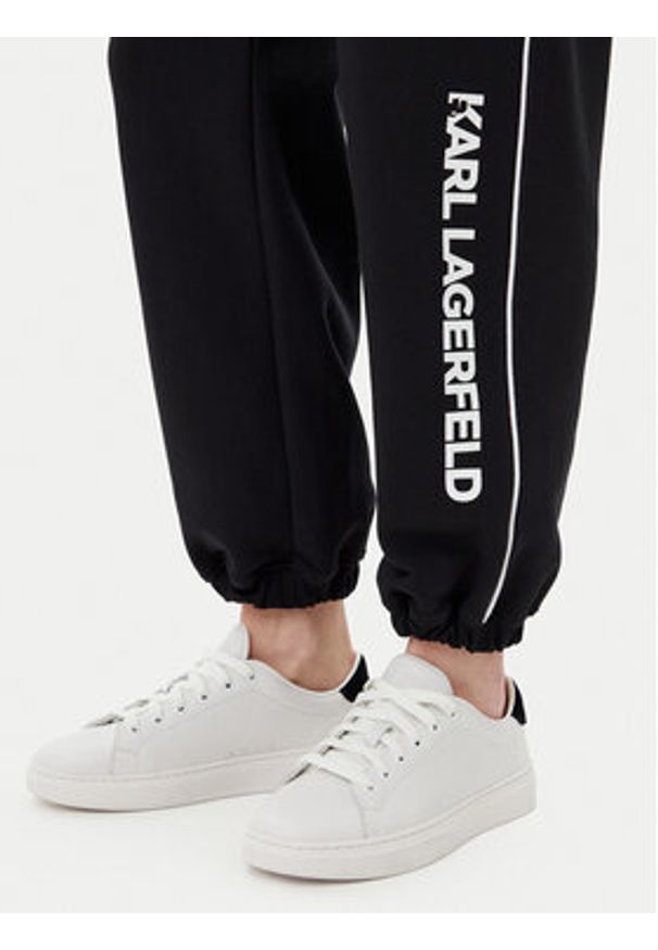 Karl Lagerfeld - KARL LAGERFELD Spodnie dresowe A2W10149 Czarny Regular Fit. Kolor: czarny. Materiał: bawełna