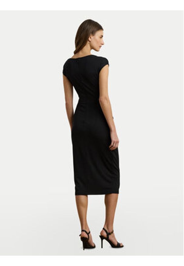 Lauren Ralph Lauren - LAUREN RALPH LAUREN Sukienka koktajlowa 200973601001 Czarny Slim Fit. Kolor: czarny. Materiał: syntetyk. Styl: wizytowy