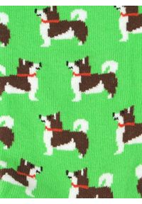 His Story - Skarpetki Bawełniane - Tematyczne - Zielone w Pieski. Kolor: zielony. Materiał: elastan, bawełna, poliamid #2