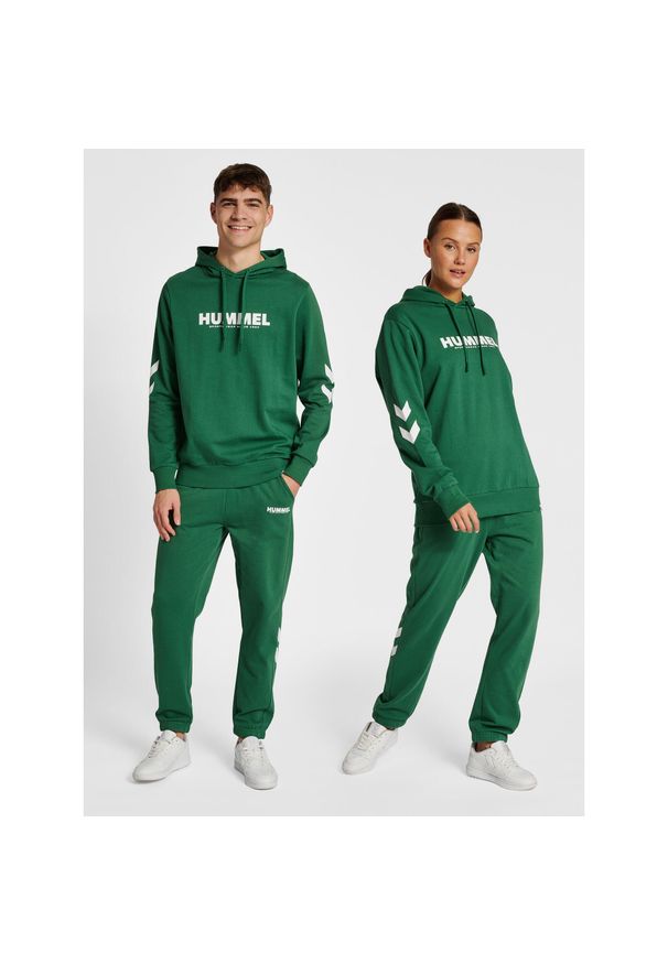 Bluza z logo Hummel Legacy. Typ kołnierza: kaptur. Kolor: zielony. Sport: fitness