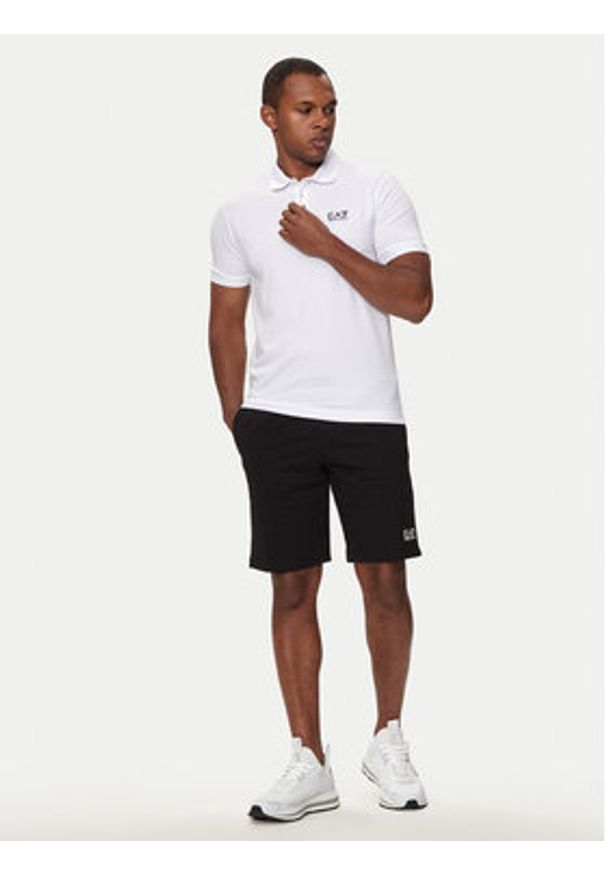 EA7 Emporio Armani Polo 8NPF14 PJVQZ 1100 Biały Regular Fit. Typ kołnierza: polo. Kolor: biały. Materiał: bawełna