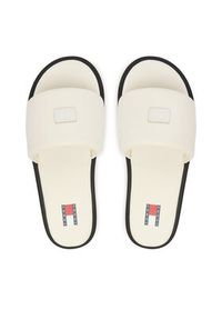 Tommy Jeans Klapki Tjw Soft Padded Casual Slide EN0EN02950 Biały. Okazja: na co dzień. Kolor: biały. Materiał: skóra. Styl: casual #2