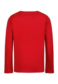 DSQUARED2 KIDS - Czerwona bluzka z białym logo 0-3 lata. Kolor: czerwony. Materiał: bawełna. Długość: długie. Wzór: nadruk, napisy. Sezon: lato. Styl: klasyczny