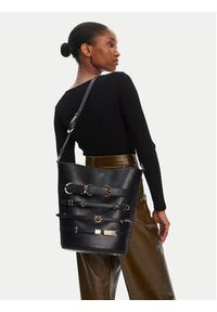 Pinko - PINKO Torebka Belts Bucket PE 25 PLTT 104366 A26K Czarny. Kolor: czarny. Materiał: skórzane #4
