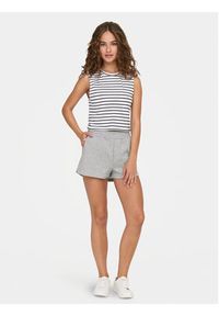 only - ONLY Szorty sportowe Sweat 15245800 Szary Regular Fit. Kolor: szary. Materiał: bawełna, syntetyk #5