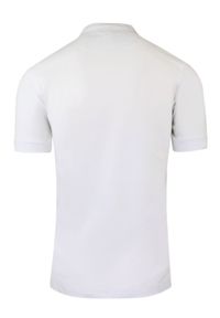 Męski T-Shirt na Stójce - Brave Soul - Biały. Okazja: na co dzień. Typ kołnierza: kołnierzyk stójkowy. Kolor: biały. Materiał: bawełna. Sezon: lato, wiosna. Styl: casual