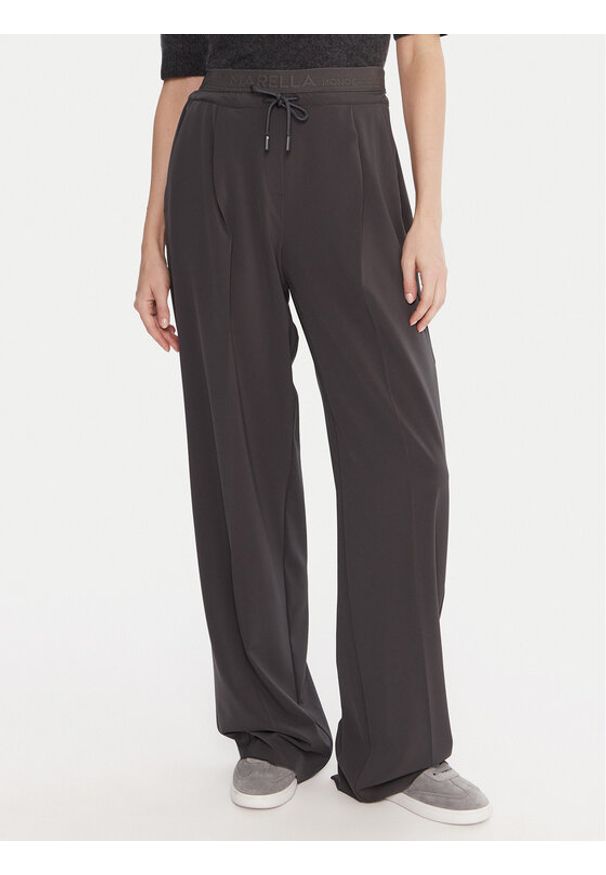 Marella Spodnie materiałowe Vanto 2523136065 Szary Regular Fit. Kolor: szary. Materiał: syntetyk