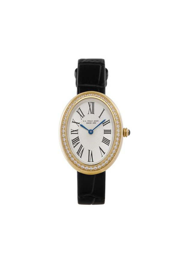 U.S. Polo Assn. Zegarek Ophelia USP8507BK Czarny. Kolor: czarny. Materiał: skóra