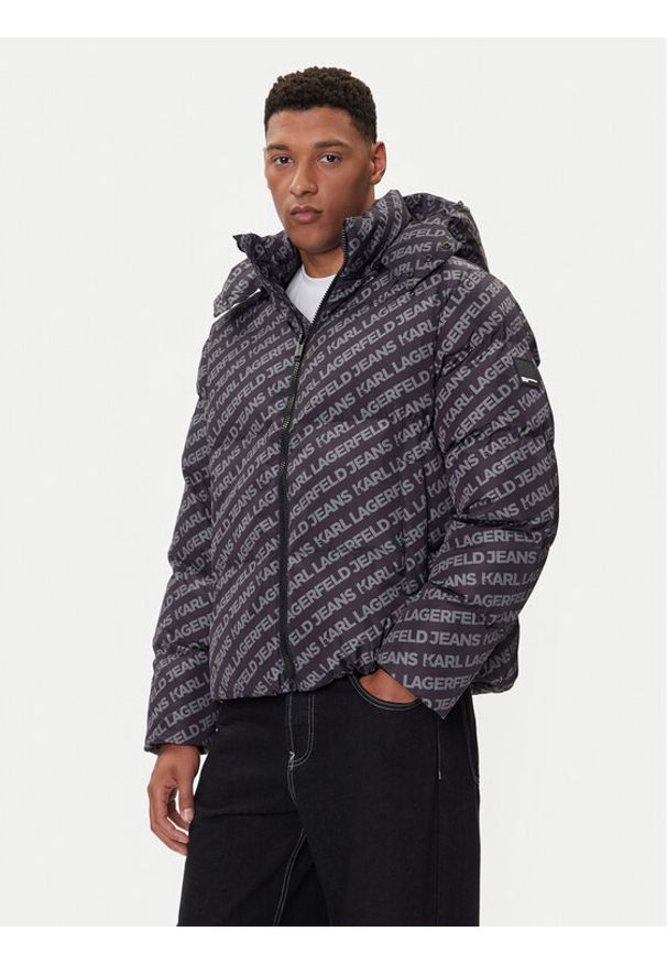 Karl Lagerfeld Jeans Kurtka zimowa A4M15062 Czarny Regular Fit. Kolor: czarny. Materiał: syntetyk. Sezon: zima