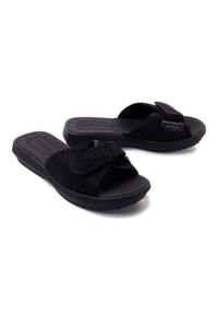 Azaleia - AZALEIA 18731 Lucia soft comfy TAM black AJ441, klapki damskie. Kolor: czarny. Wzór: paski