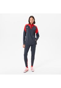 KIPSTA - Bluza piłkarska Kipsta Viralto Club. Kolor: czerwony, szary, wielokolorowy. Materiał: poliester, materiał, elastan. Długość: krótkie. Sport: piłka nożna
