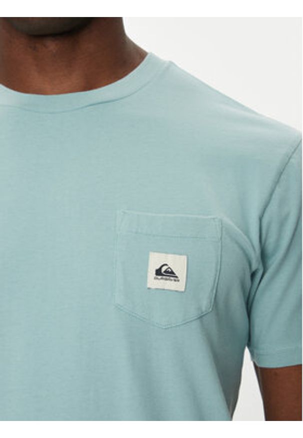 Quiksilver T-Shirt EQYZT08062 Błękitny Regular Fit. Kolor: niebieski. Materiał: bawełna