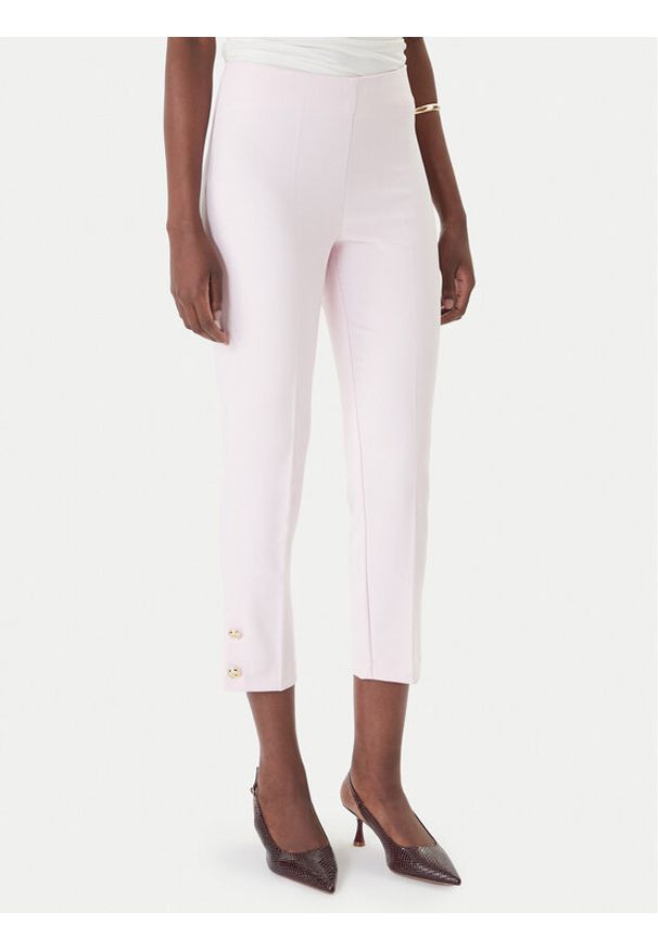 Rinascimento Spodnie materiałowe CFC0128641003 Różowy Slim Fit. Kolor: różowy. Materiał: materiał