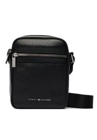 TOMMY HILFIGER - Tommy Hilfiger Saszetka Th Bus Leather Mini Reporter AM0AM14393 Czarny. Kolor: czarny. Materiał: skóra #3