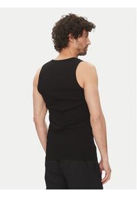 Karl Lagerfeld - KARL LAGERFELD Tank top 755401 552238 Czarny Slim Fit. Typ kołnierza: dekolt w karo. Kolor: czarny. Materiał: bawełna
