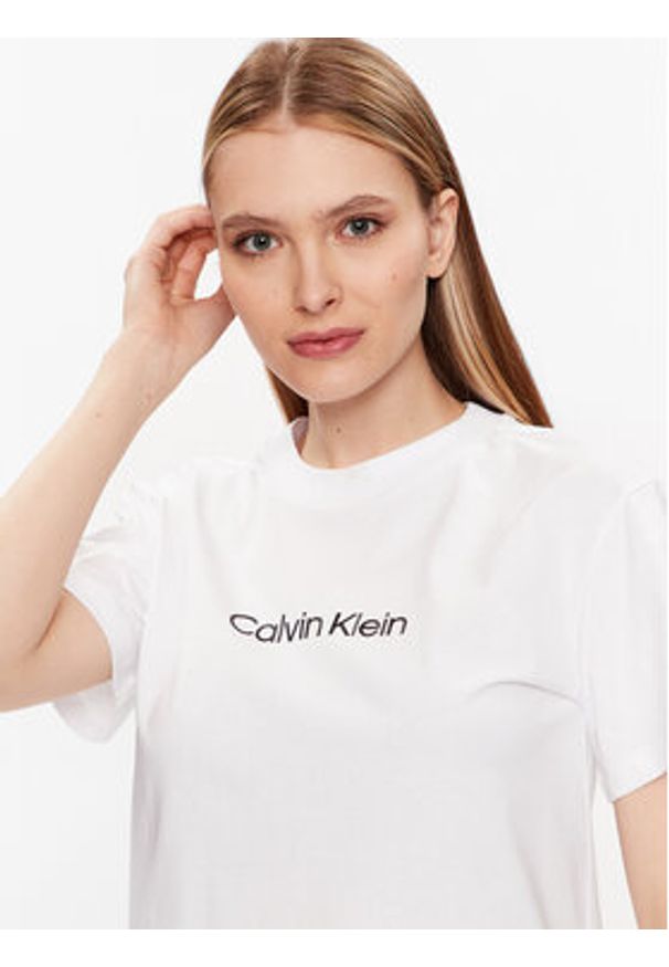 Calvin Klein T-Shirt Hero Logo K20K205448 Biały Regular Fit. Kolor: biały. Materiał: bawełna