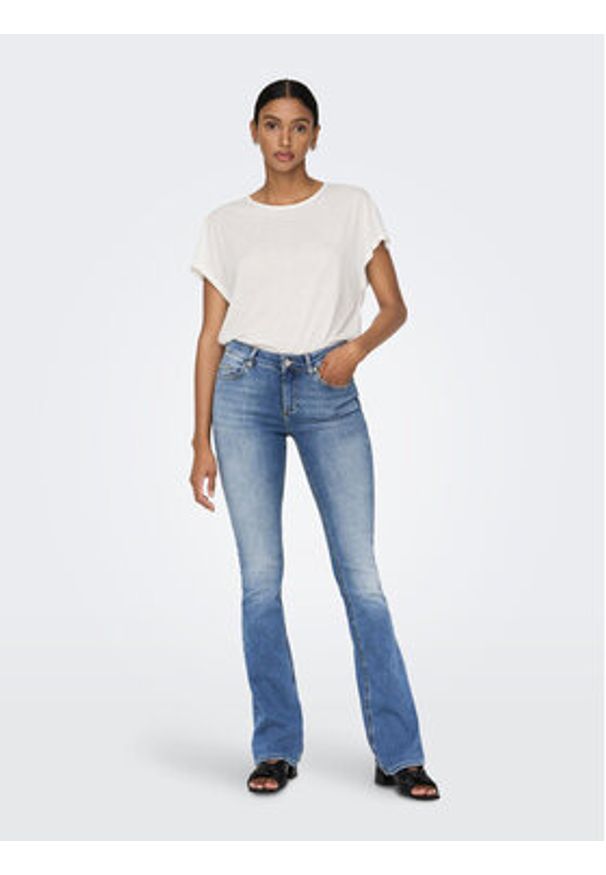 only - ONLY Jeansy Blush 15245444 Niebieski Flared Fit. Kolor: niebieski