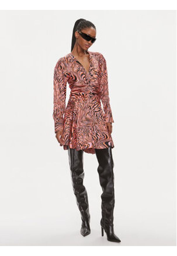 Pinko Sukienka codzienna Anchise 102773 A1KD Różowy Regular Fit. Okazja: na co dzień. Kolor: różowy. Materiał: syntetyk. Typ sukienki: proste. Styl: casual