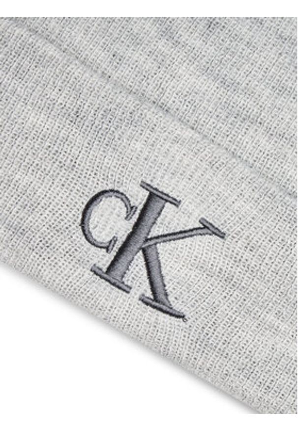 Calvin Klein Jeans Czapka Monogram Embro K60K612319 Szary. Kolor: szary. Materiał: materiał, poliester