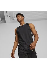 Puma - Męska koszulka do koszykówki Hoops Team PUMA Black. Kolor: czarny