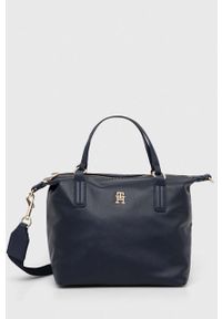 TOMMY HILFIGER - Tommy Hilfiger torebka kolor granatowy. Kolor: niebieski. Rodzaj torebki: na ramię #1