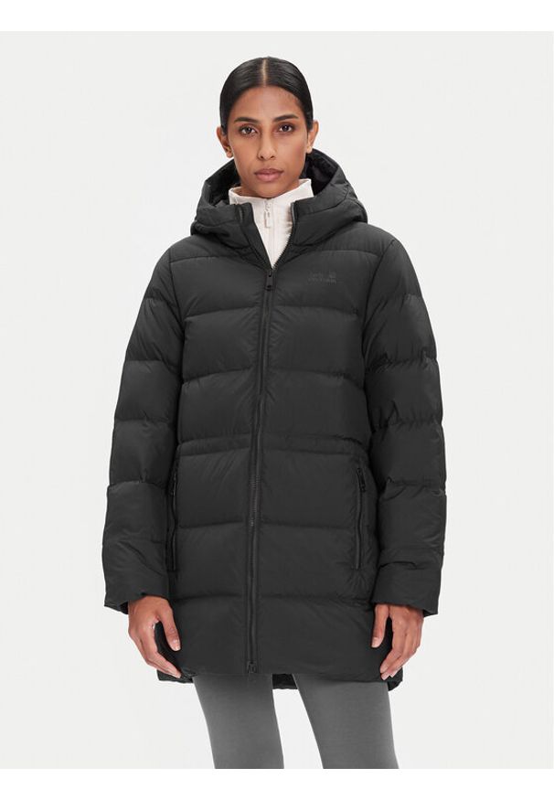 Jack Wolfskin Kurtka puchowa Frozen Palace A65096 Czarny Regular Fit. Kolor: czarny. Materiał: syntetyk